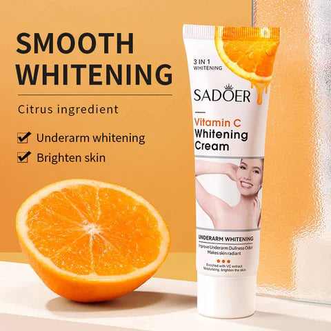 SADOER Vitamin C Body Lotion Creams Moisturising Exfoliating Leg Arm Back Body Skin Care Cream for Women Men